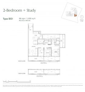 19 nassim 2 bedroom study bs1 1055sqft